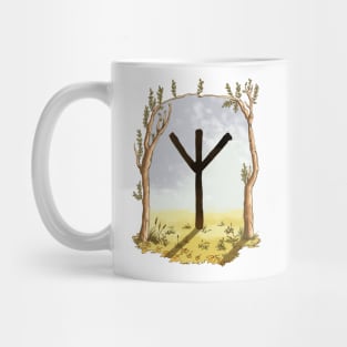 rune algiz - magical symbol Mug